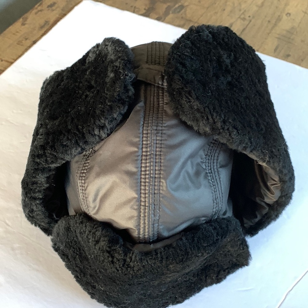 UGG trapper hat and fingerless glove